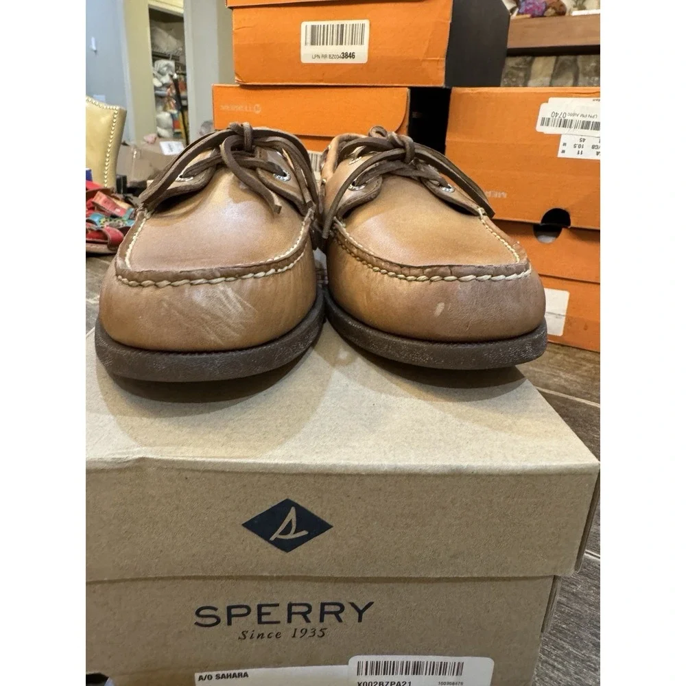 NEW SPERRY Original Boat Shoes Mens 11 Top Sider Sahara Brown EU 44.5 Preppy